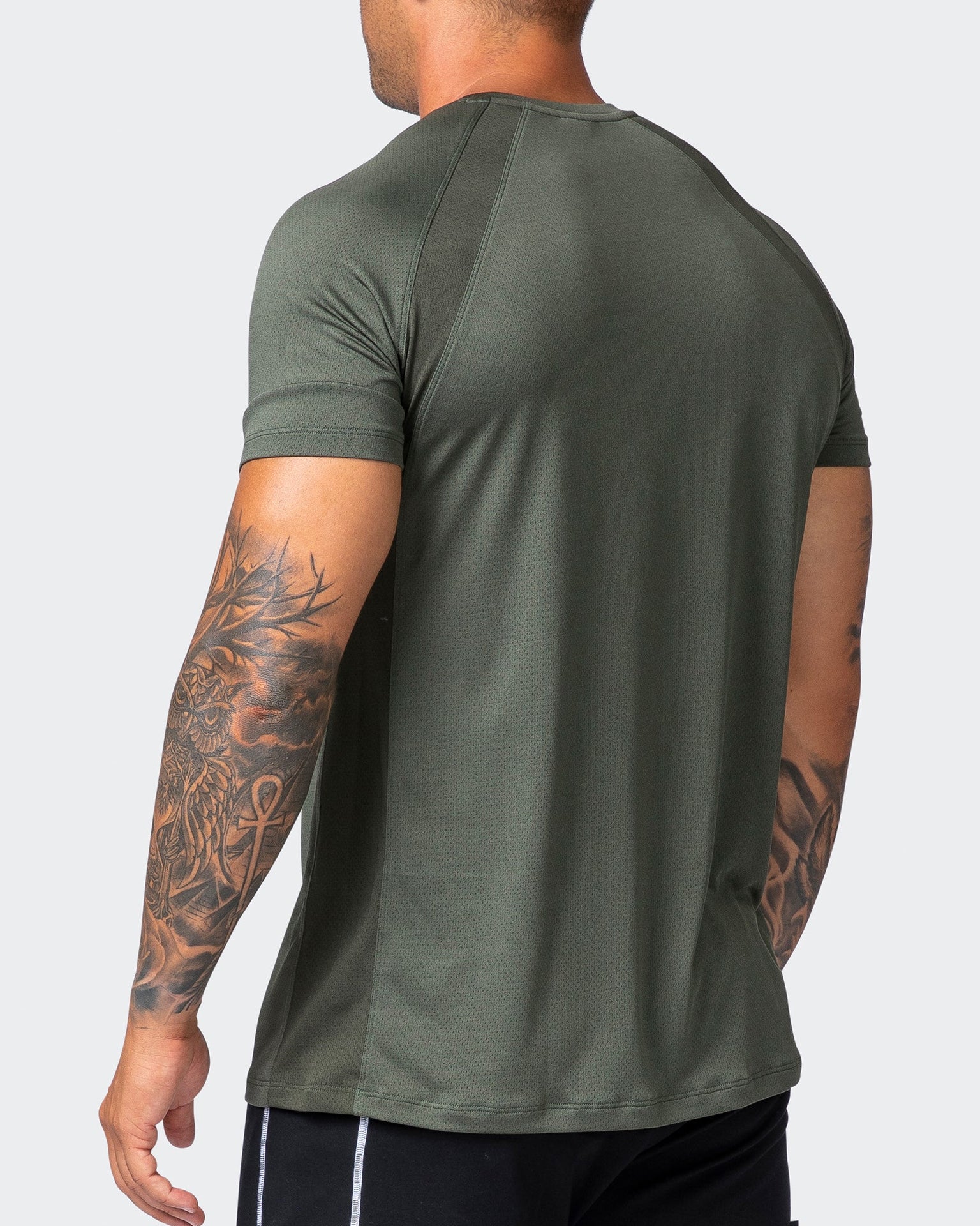 New Heights Running Tee - Dark Khaki-T-Shirts-S-042359DKHAKI-S-MNAPPRL22242-5-Muscle Nation