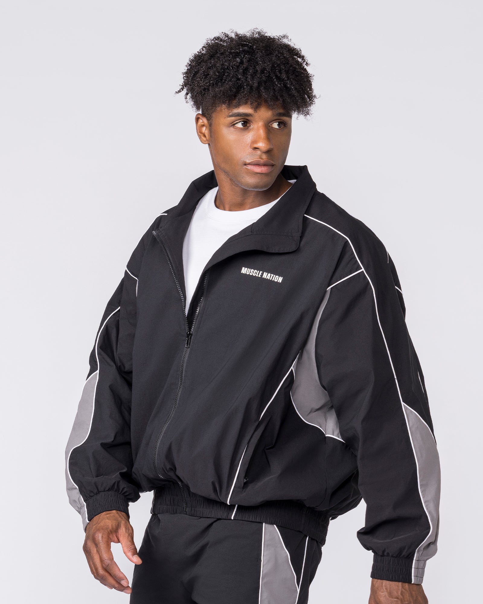 Command Windbreaker Zip Through - Black – Muscle Nation