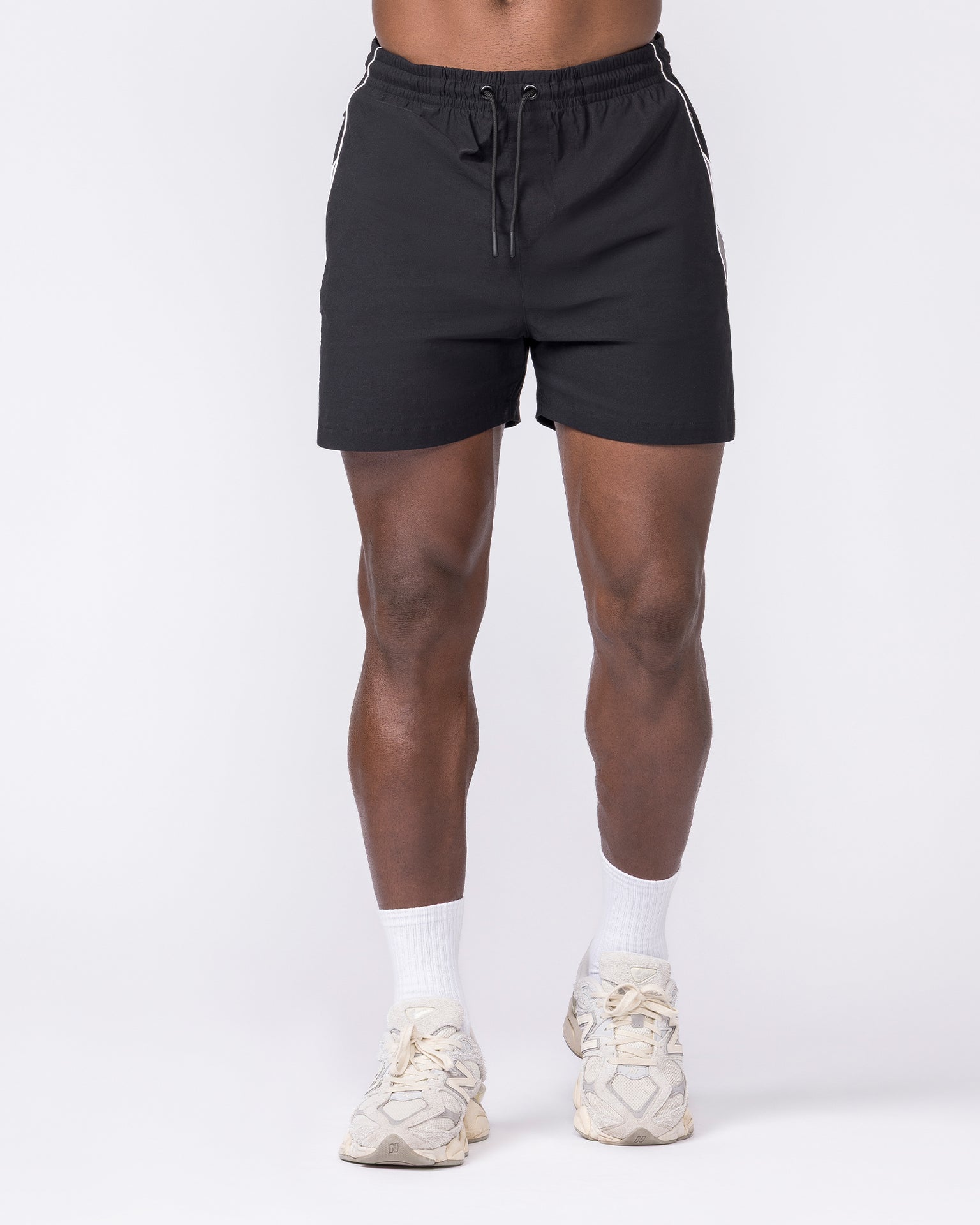 Command Windbreaker Shorts - Black-Shorts-S-032637BLK-S-MNAPPRL49626-3-Muscle Nation