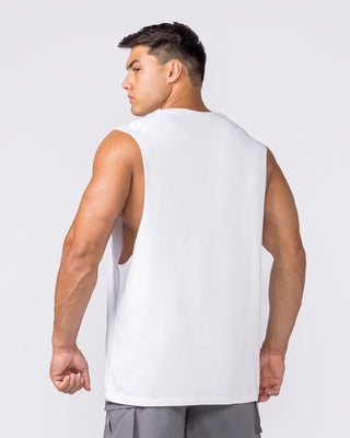 Training Drop Arm Tank - White