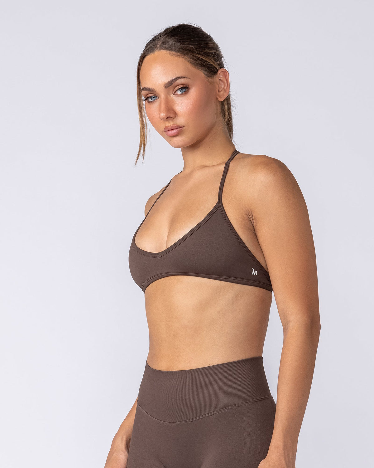 Micro Halter Seamless Bralette - Hot Chocolate