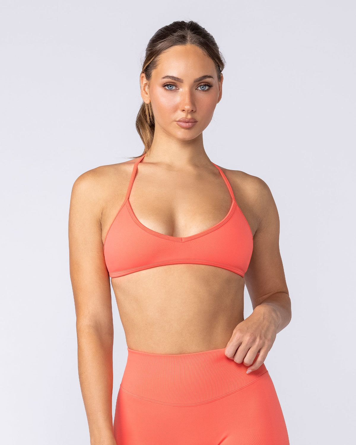 Micro Halter Seamless Bralette - Peachy Tea