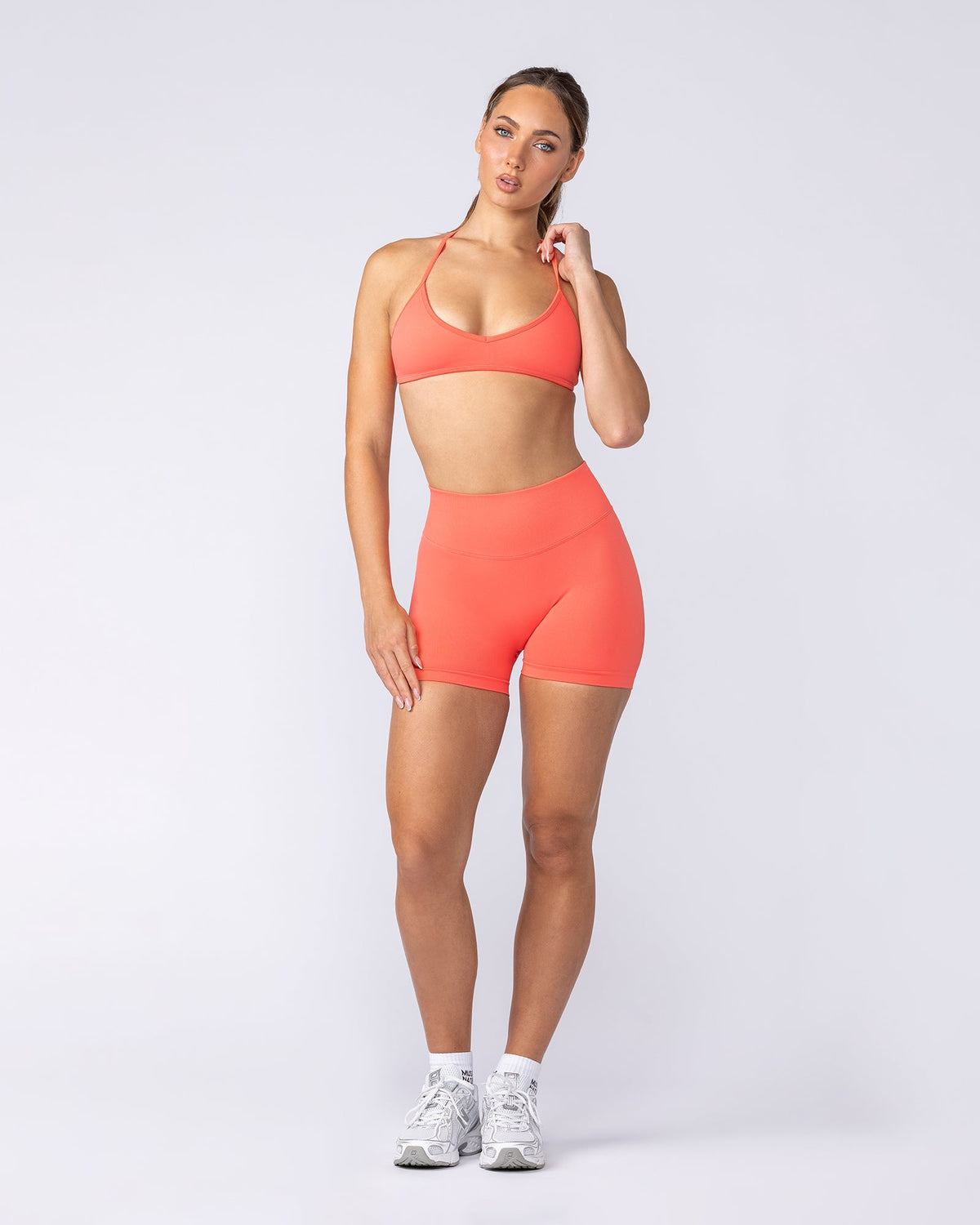Micro Halter Seamless Bralette - Peachy Tea