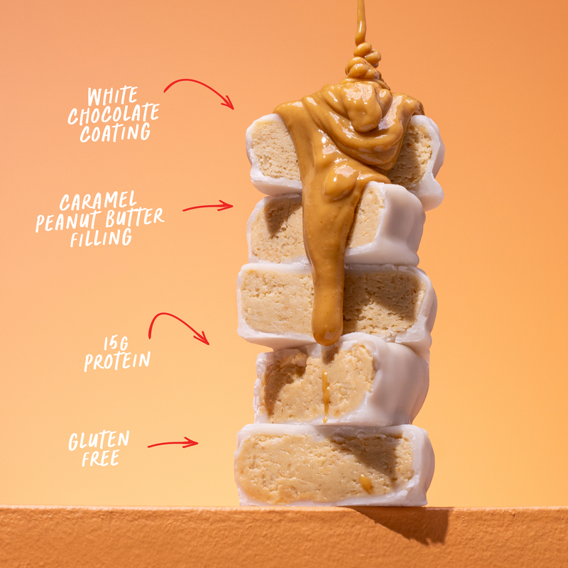 PEANUT BUTTER CUP - Choclt White Choc Caramel - Box of 10-Snacks & Drinks-MNSUPPS0419-19359054002392-3-Muscle Nation