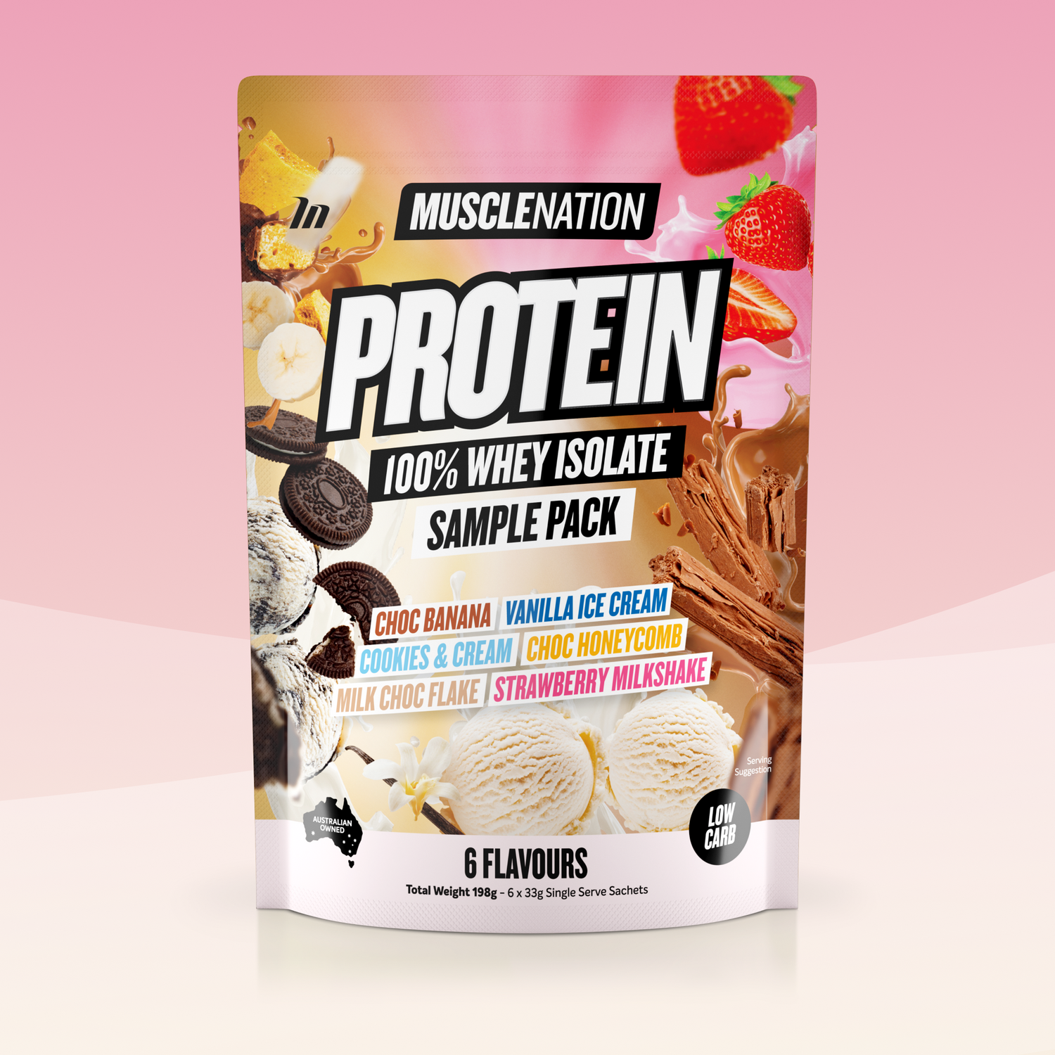 WHEY Protein Isolate - Sample Pack - 6 Flavours-Whey Protein Powders Sample-MNSUPPS0343-9359054001565-1-Muscle Nation