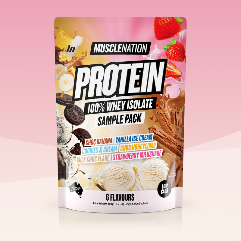 WHEY Protein Isolate - Sample Pack - 6 Flavours-Whey Protein Powders Sample-MNSUPPS0343-9359054001565-1-Muscle Nation