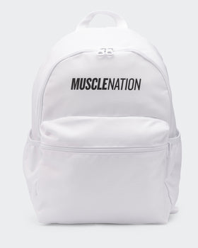 Muscle Nation Backpack - White-Accessories-ACC1125217WHT-MNAPPRL47986-1-Muscle Nation