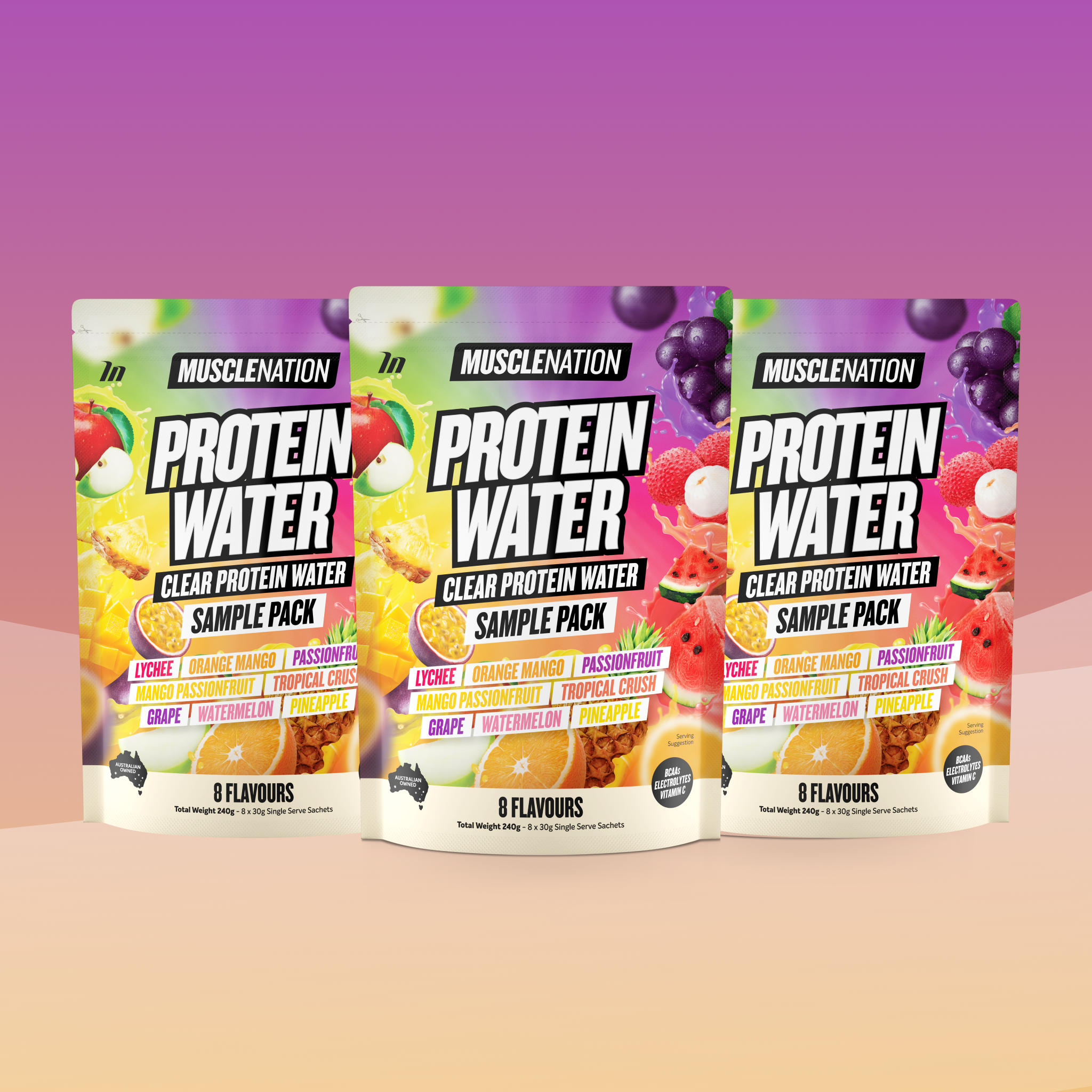 Protein Water - Sample Pack x 3 (Save 15%)-1-Muscle Nation