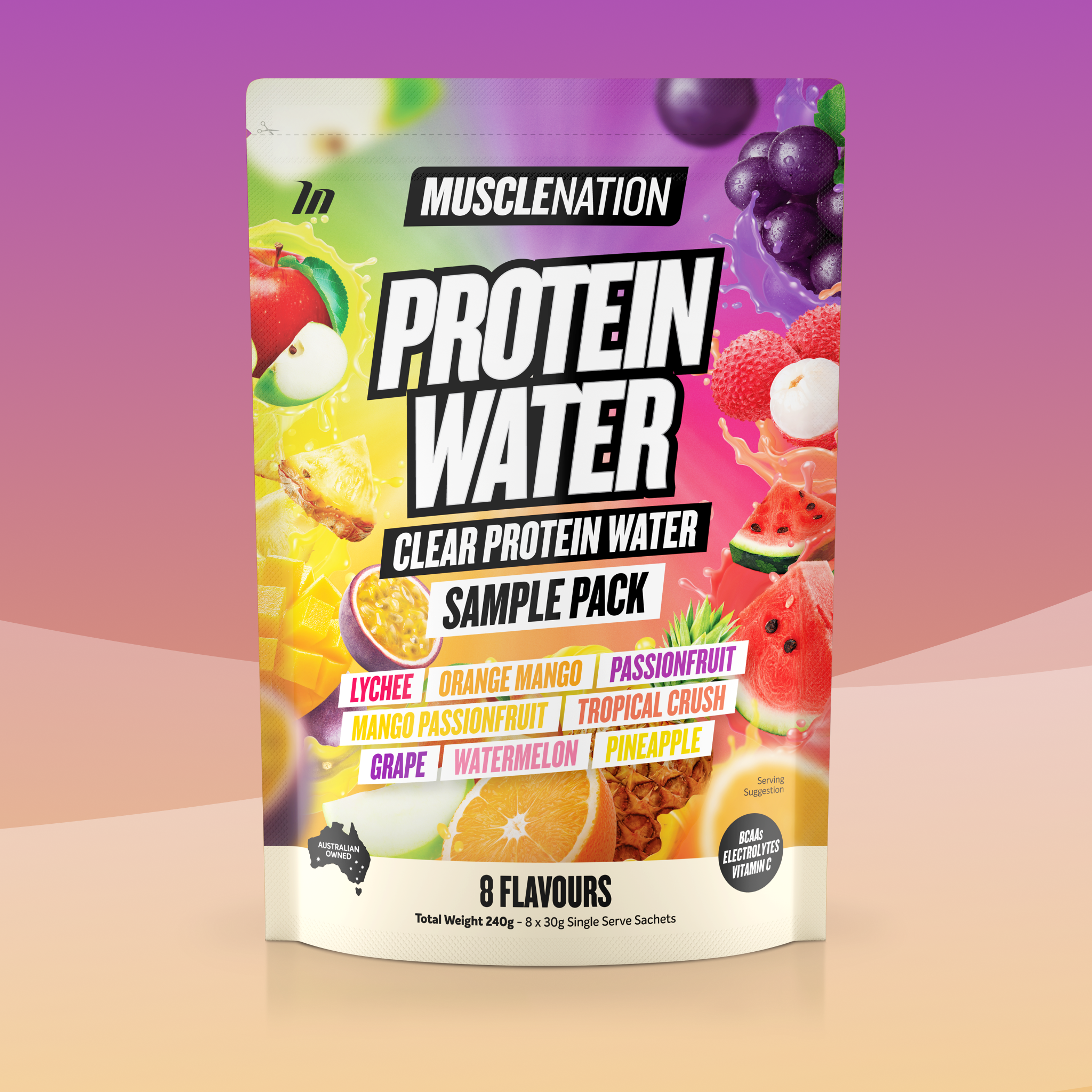 PROTEIN WATER - Sample Pack - 8 Flavours – Muscle Nation