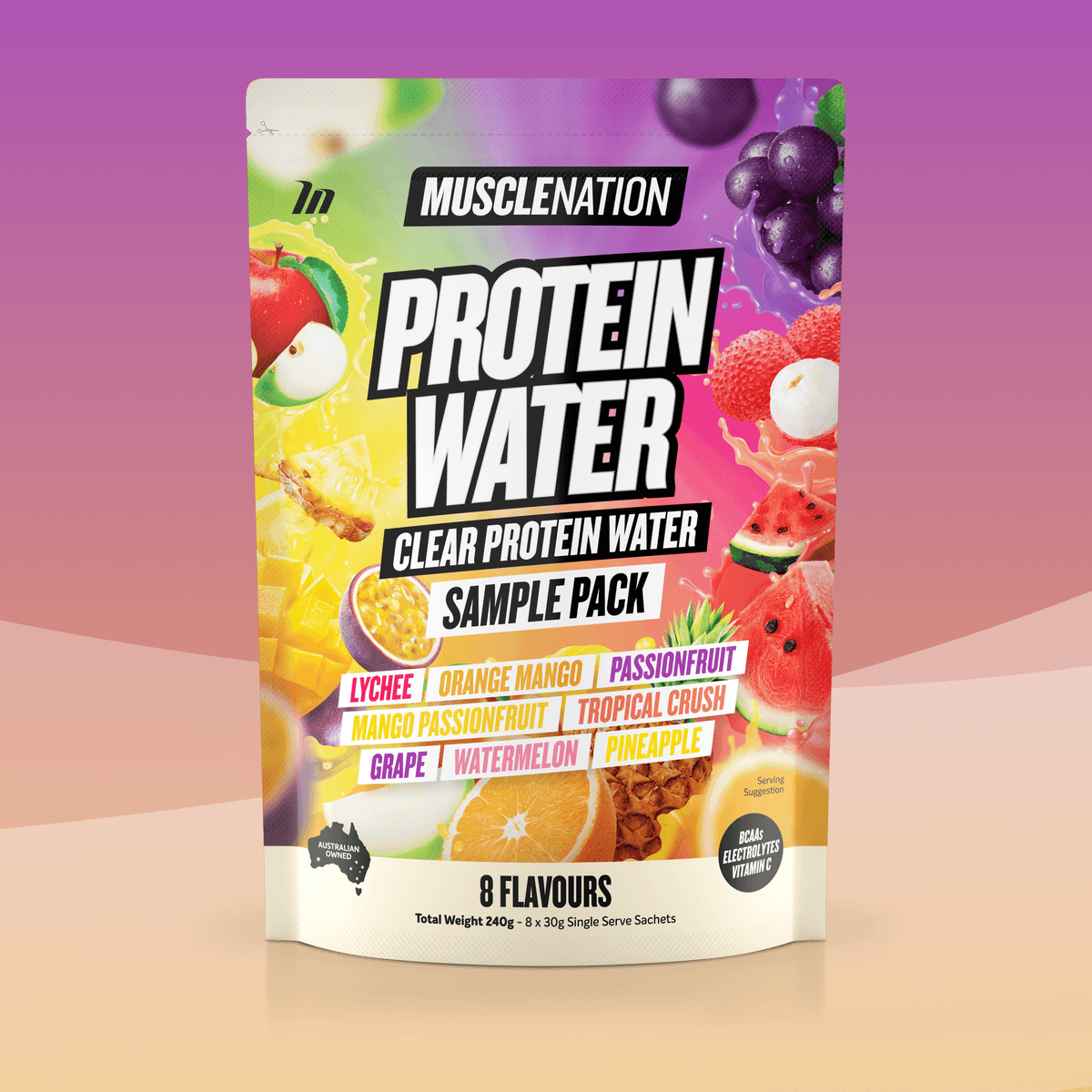 PROTEIN WATER - Sample Pack - 8 Flavours | Muscle Nation