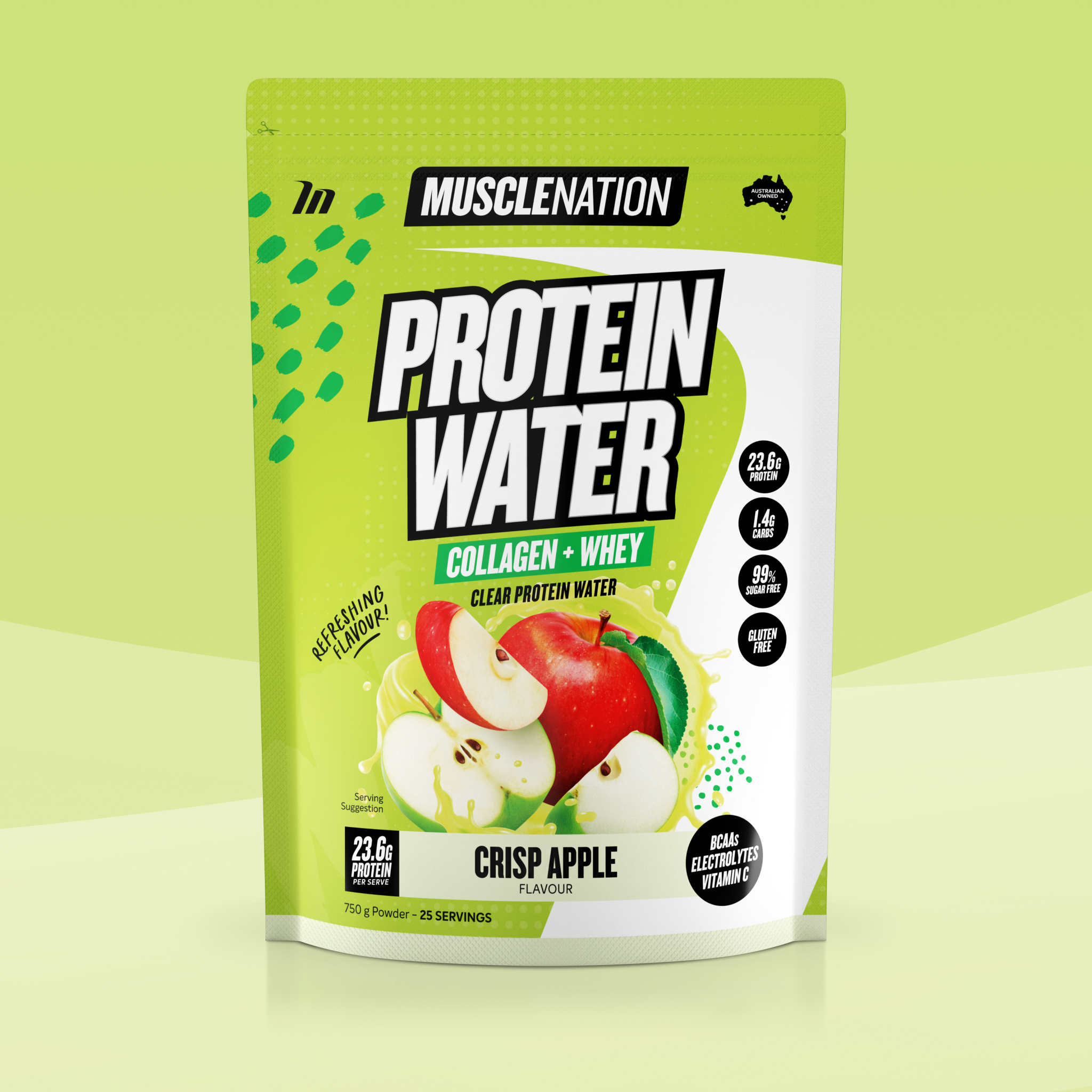 PROTEIN WATER - Crisp Apple - 25 serves-Protein Waters-MNSUPPS0304-9359054001251-1-Muscle Nation