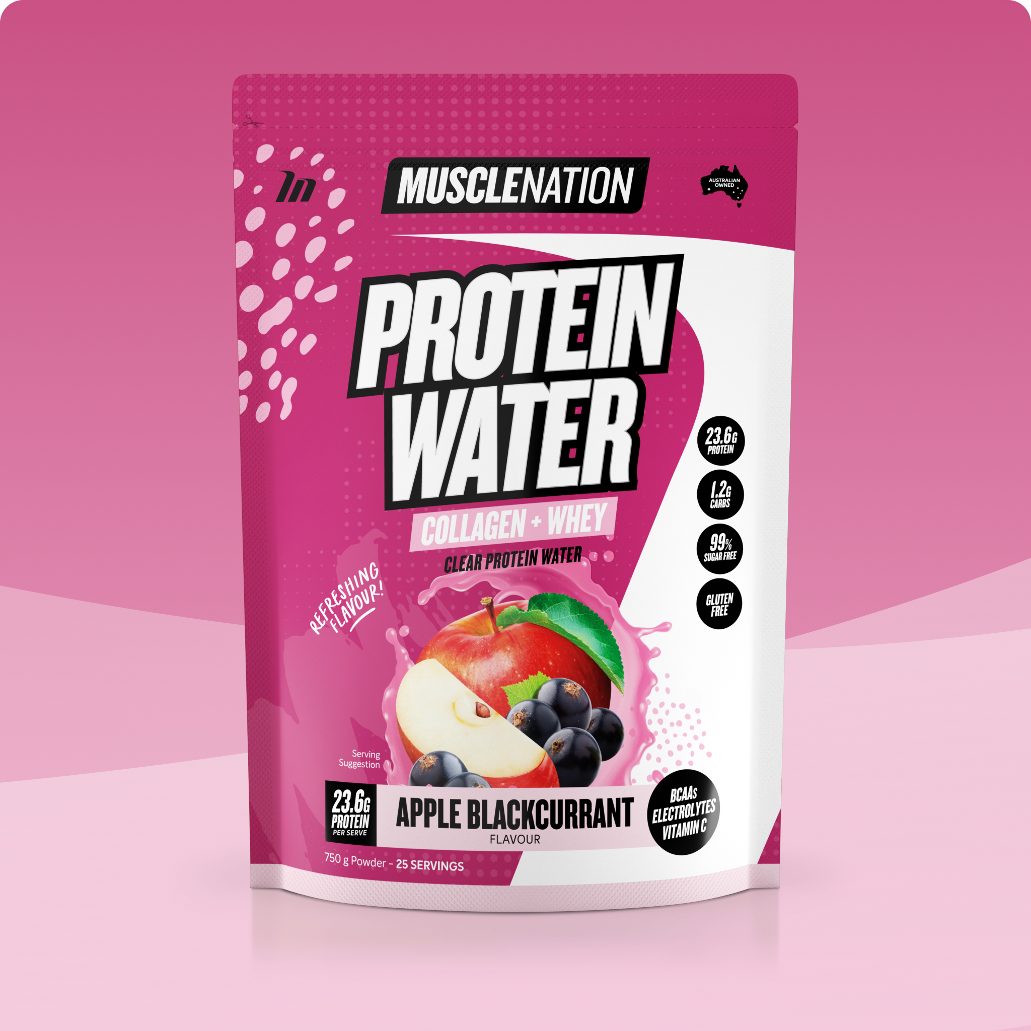 PROTEIN WATER - Apple Blackcurrant - 25 serves-Protein Waters-MNSUPPS0236-9359054001220-1-Muscle Nation