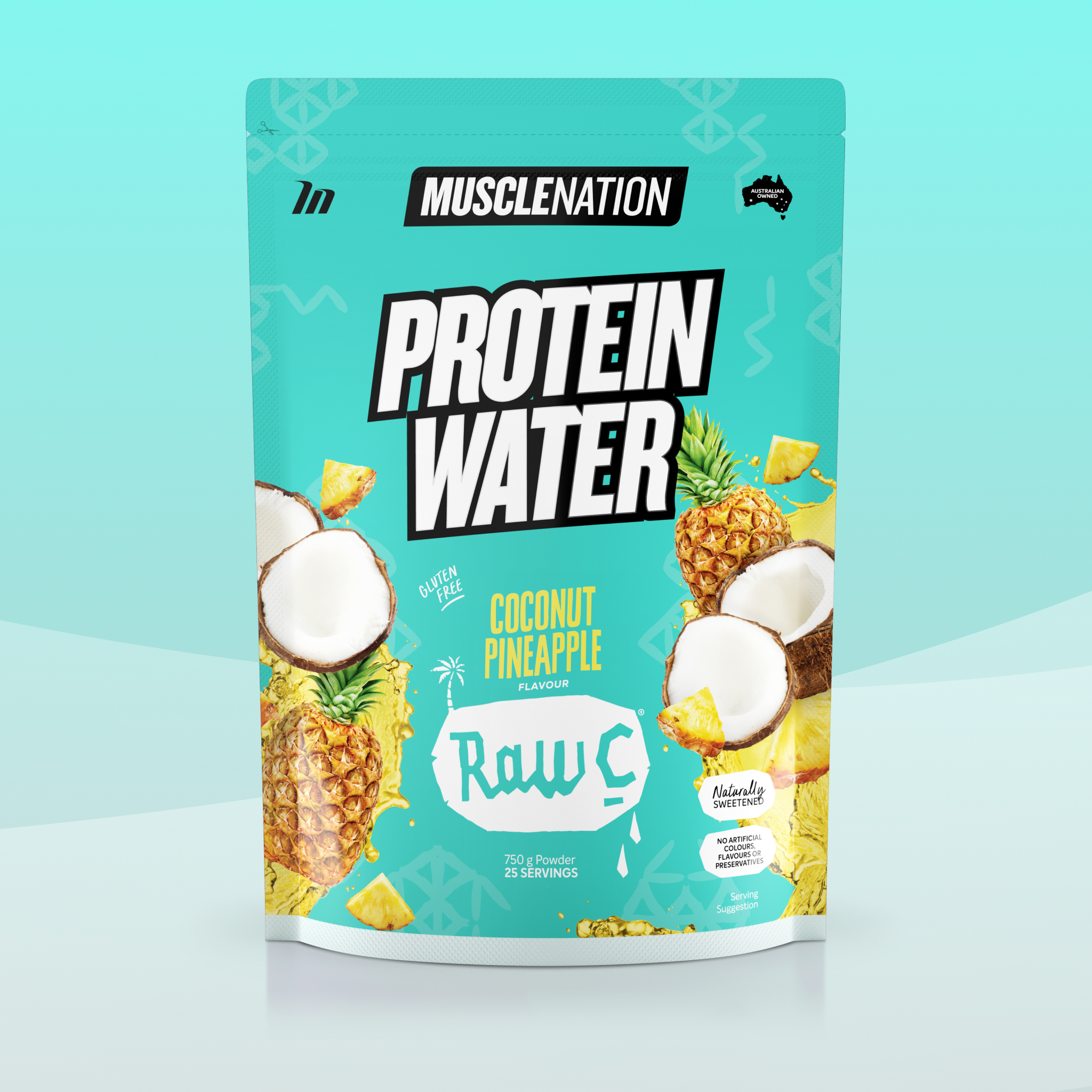 PROTEIN WATER - Coconut Pineapple - 25 serves-Protein Waters-MNSUPPS0379-9359054002838-1-Muscle Nation