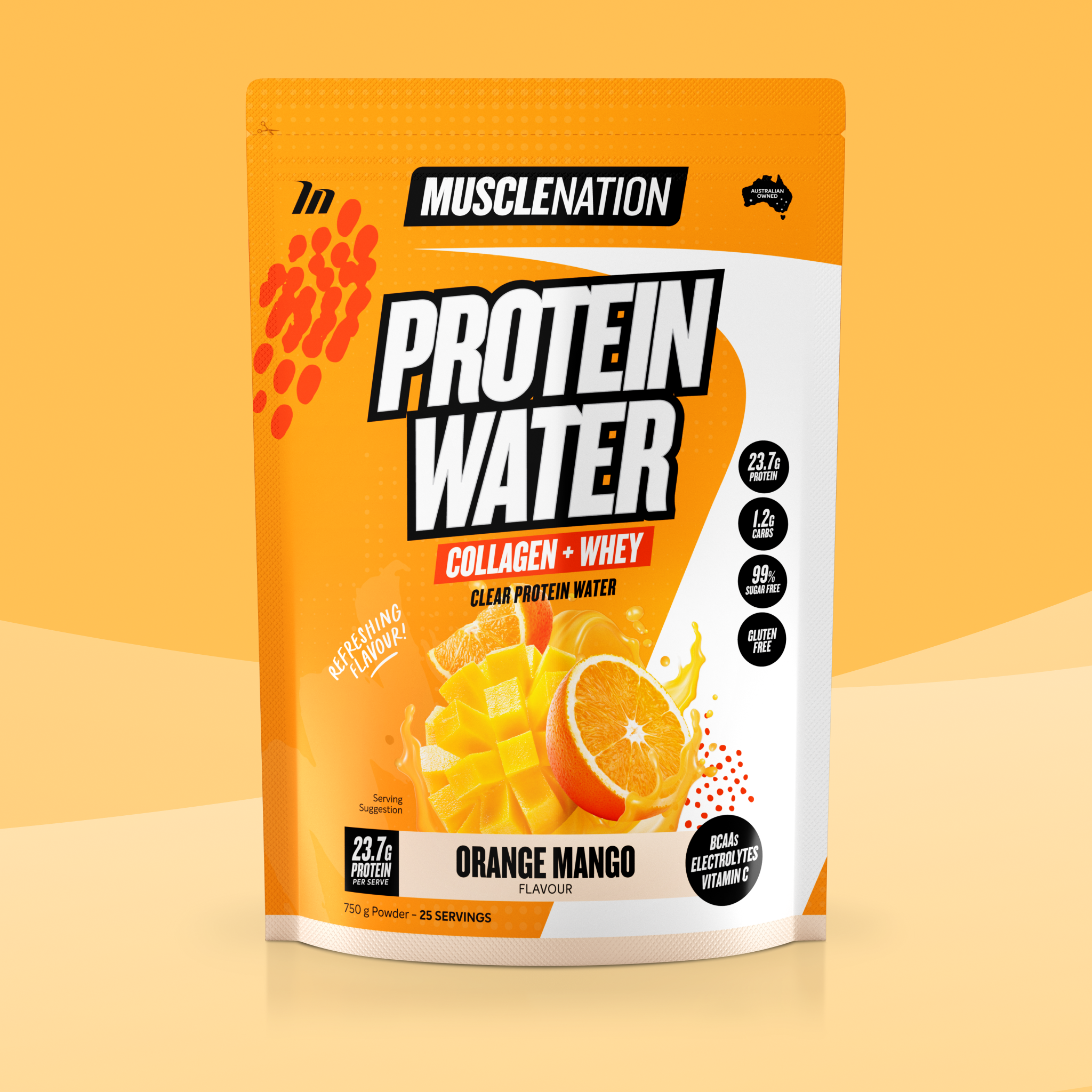 PROTEIN WATER - Orange Mango - 25 serves-Protein Waters-MNSUPPS0332-9359054001305-1-Muscle Nation