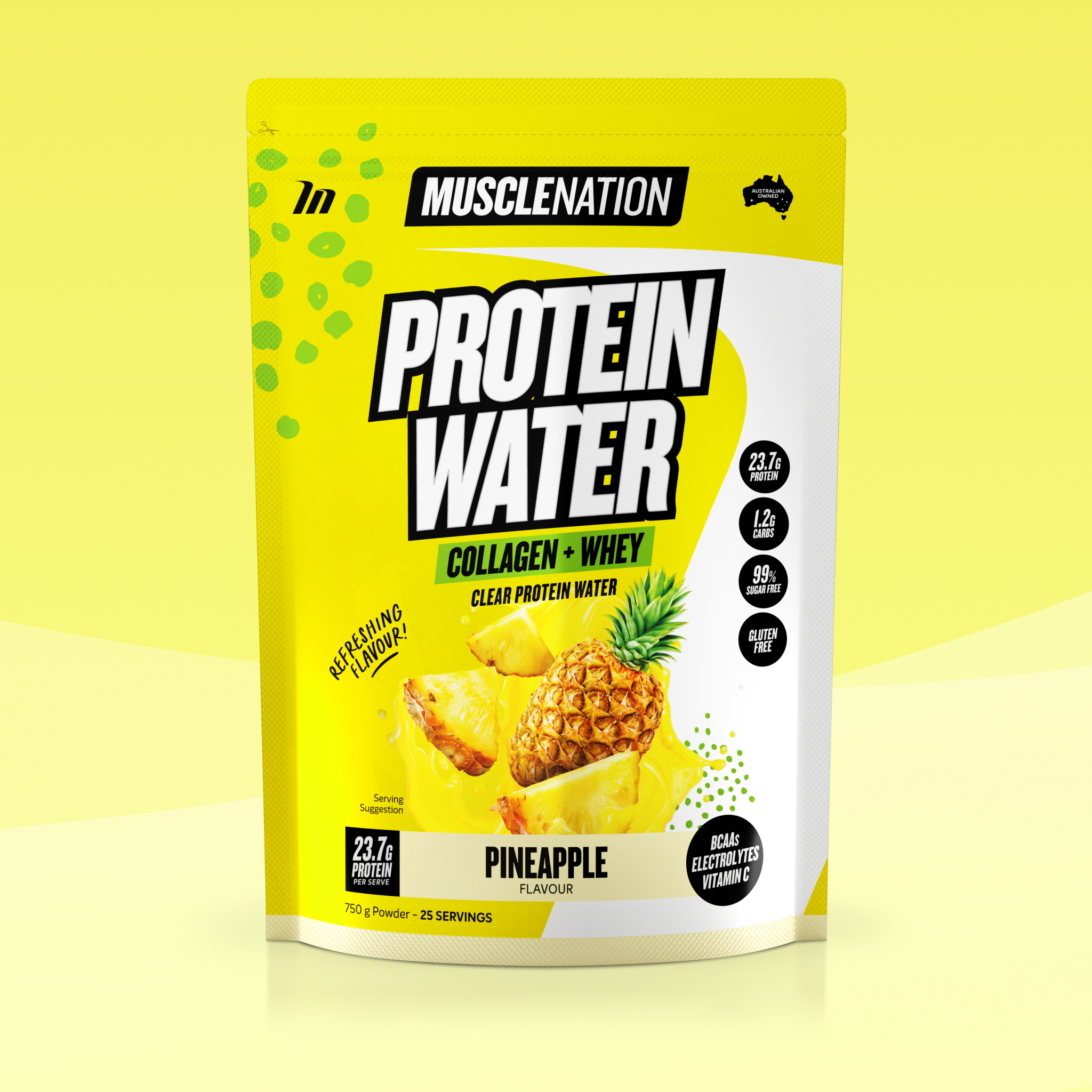 PROTEIN WATER - Pineapple - 25 serves-Protein Waters-MNSUPPS0330-9359054001282-1-Muscle Nation