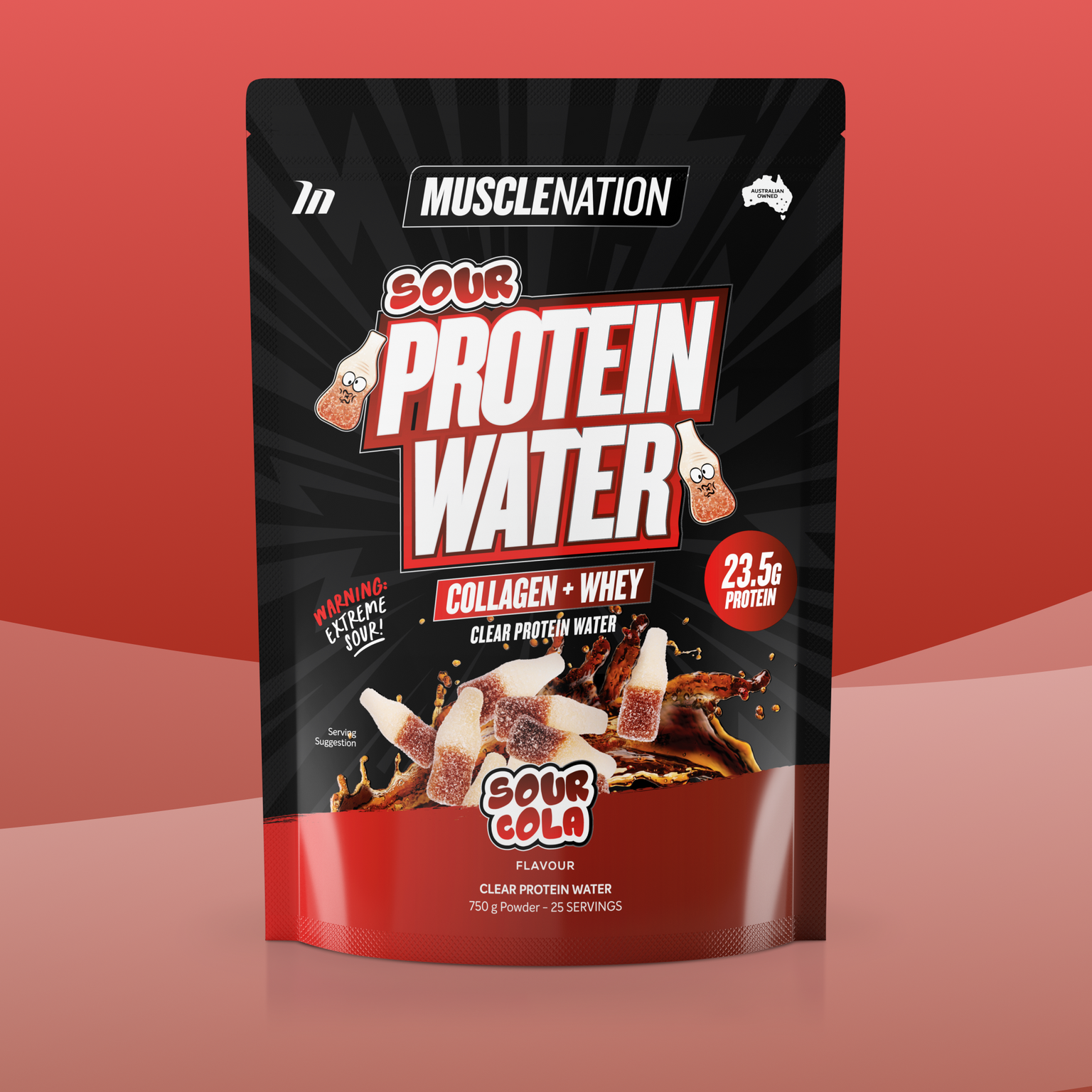PROTEIN WATER - Sour Cola - 25 serves-Protein Waters-MNSUPPS0377-9359054002777-1-Muscle Nation