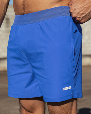 On Repeat Training 5" Shorts - Power Blue-Shorts-S-082534PWRBL-S-MNAPPRL43963-1-Muscle Nation