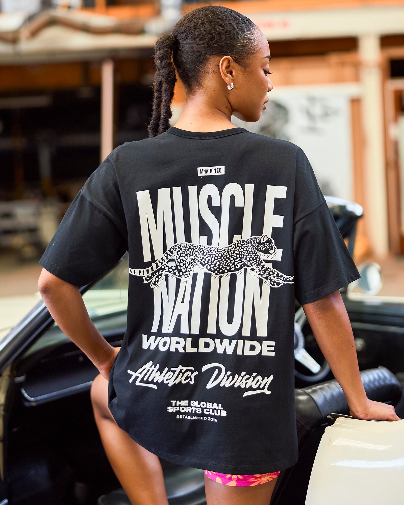 Pounce Oversized Tee - Black-T-Shirts-XXS-112515BLK-XXS-MNAPPRL46398-1-Muscle Nation