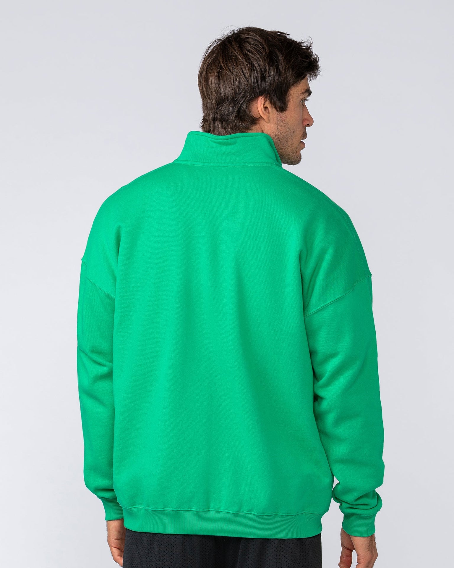 Prep Quarter Zip Through - Clover-Jumpers & Hoodies-XS-042512CLVR-XS-MNAPPRL41801-5-Muscle Nation
