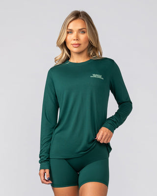 Refined Long Sleeve Tee - Evergreen-Long Sleeve T-Shirts-XXS-042539EVEGRN-XXS-MNAPPRL42377-2-Muscle Nation