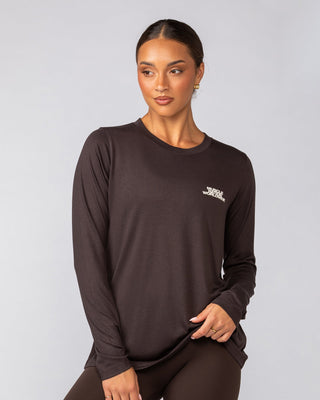 Refined Long Sleeve Tee - Raisin-Long Sleeve T-Shirts-XXS-042539RSN-XXS-MNAPPRL42368-2-Muscle Nation