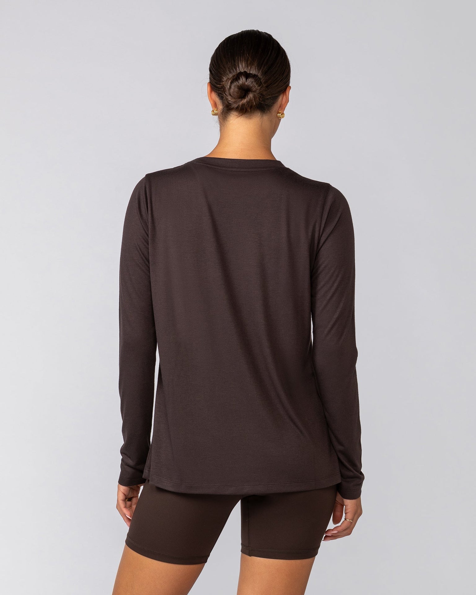 Refined Long Sleeve Tee - Raisin-Long Sleeve T-Shirts-XXS-042539RSN-XXS-MNAPPRL42368-6-Muscle Nation