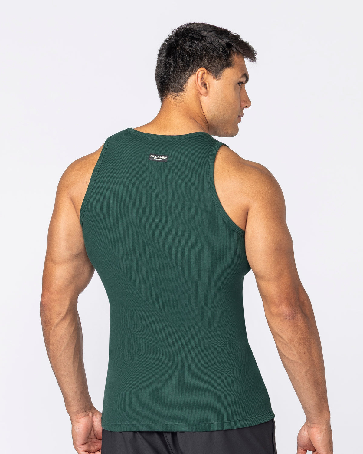 Rib Fitted Training Tank - Sporting Green