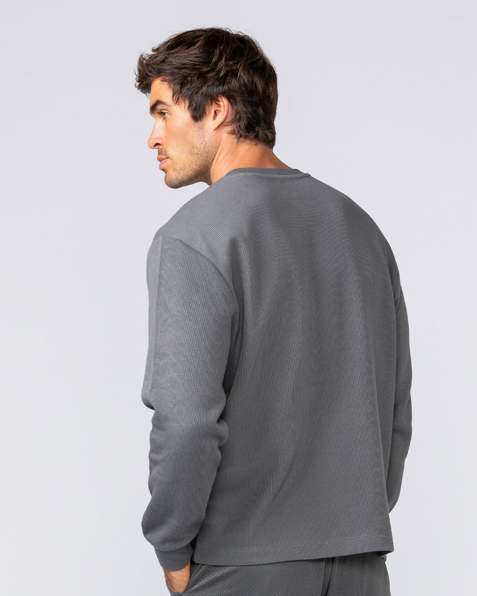 Rib Long Sleeve Tee - Tornado-Long Sleeve T-Shirts-XS-032516TRNDO-XS-MNAPPRL41309-4-Muscle Nation