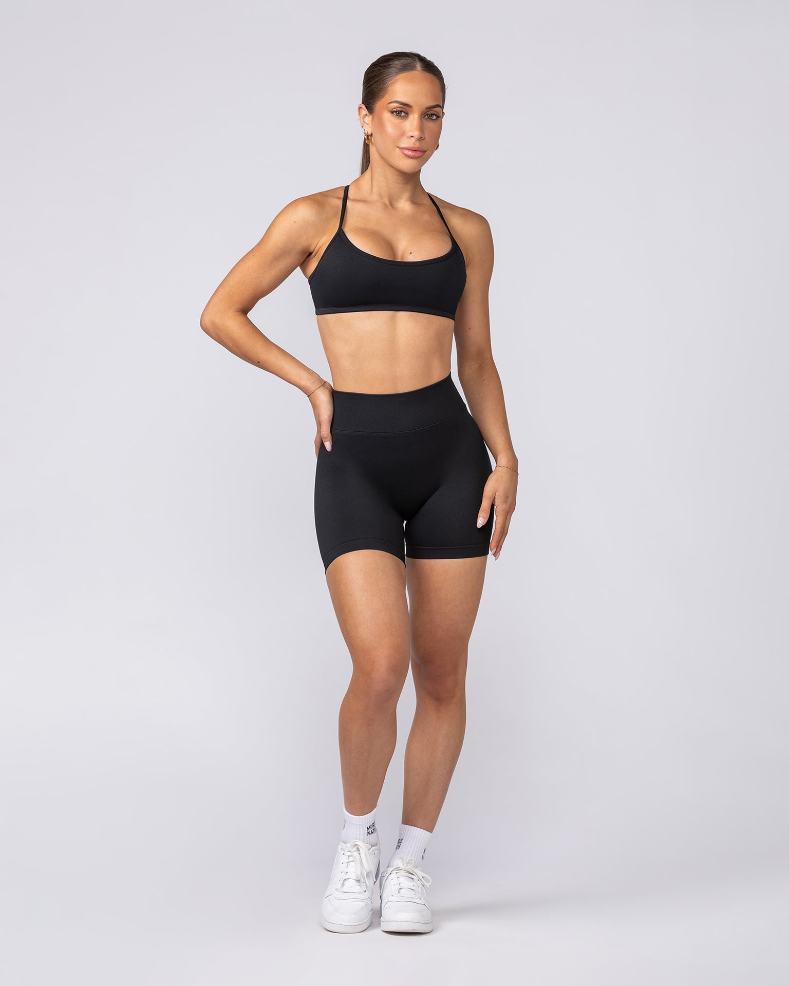 Sculpt Seamless Midway Shorts - Black-Shorts-XS-062423BLK-XS-MNAPPRL32688-8-Muscle Nation