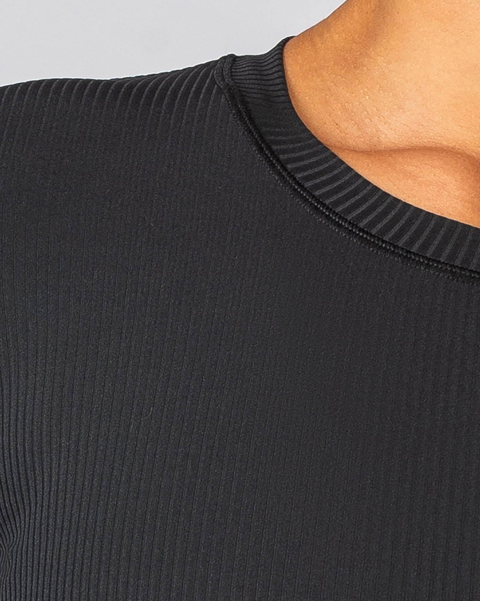 Sculpted Rib Long Sleeve Top - Black-Tops-XXS-022535BLK-XXS-MNAPPRL40770-2-Muscle Nation