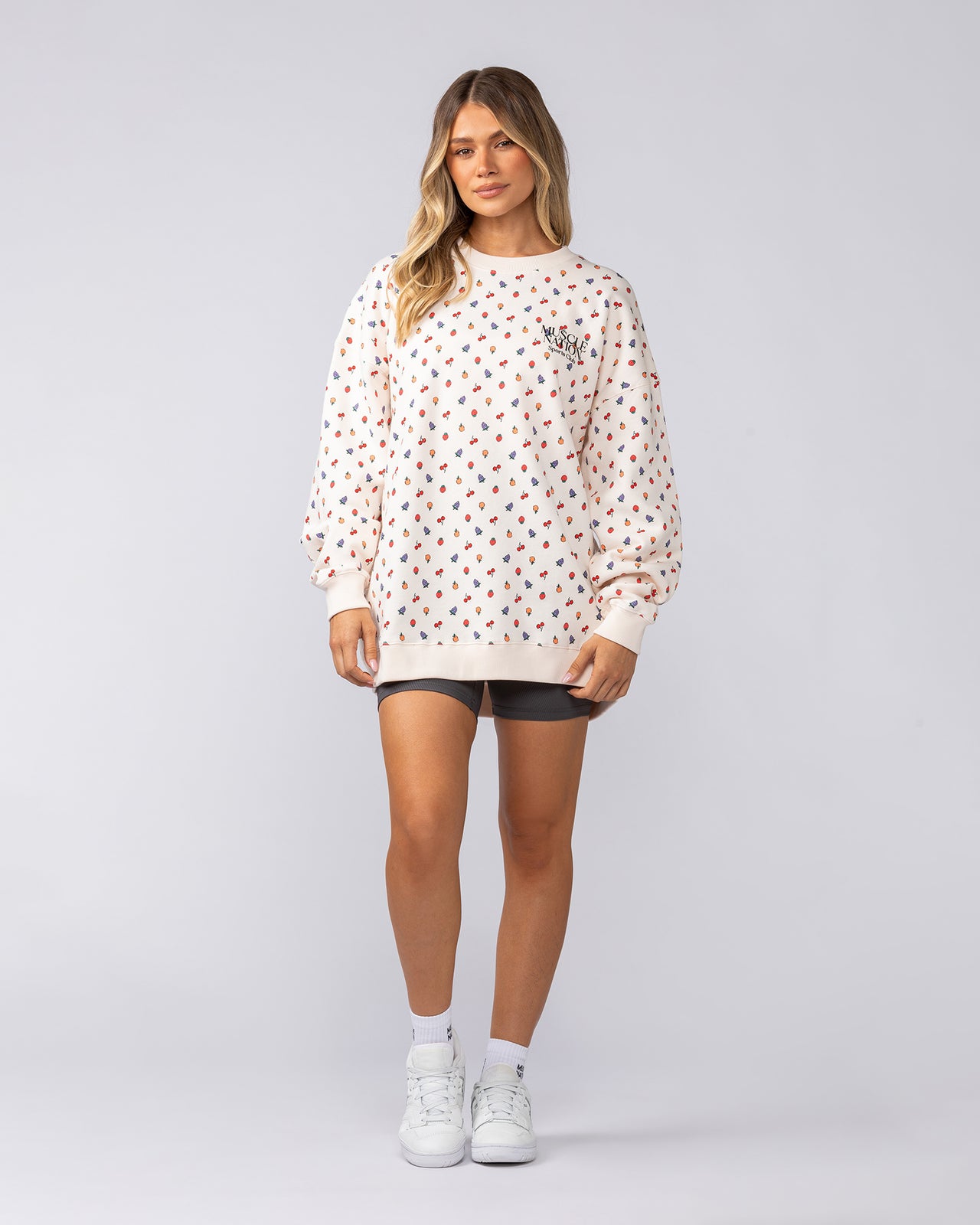 Smoothie Oversized Pullover - Smoothie Print-Tops-XXS-052513SMP-XXS-MNAPPRL42682-6-Muscle Nation