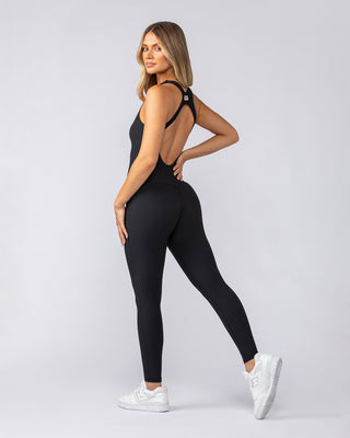 Snatched Rib One Piece - Black-One Piece-XXS-052315BLK-XXS-MNAPPRL24799-1-Muscle Nation