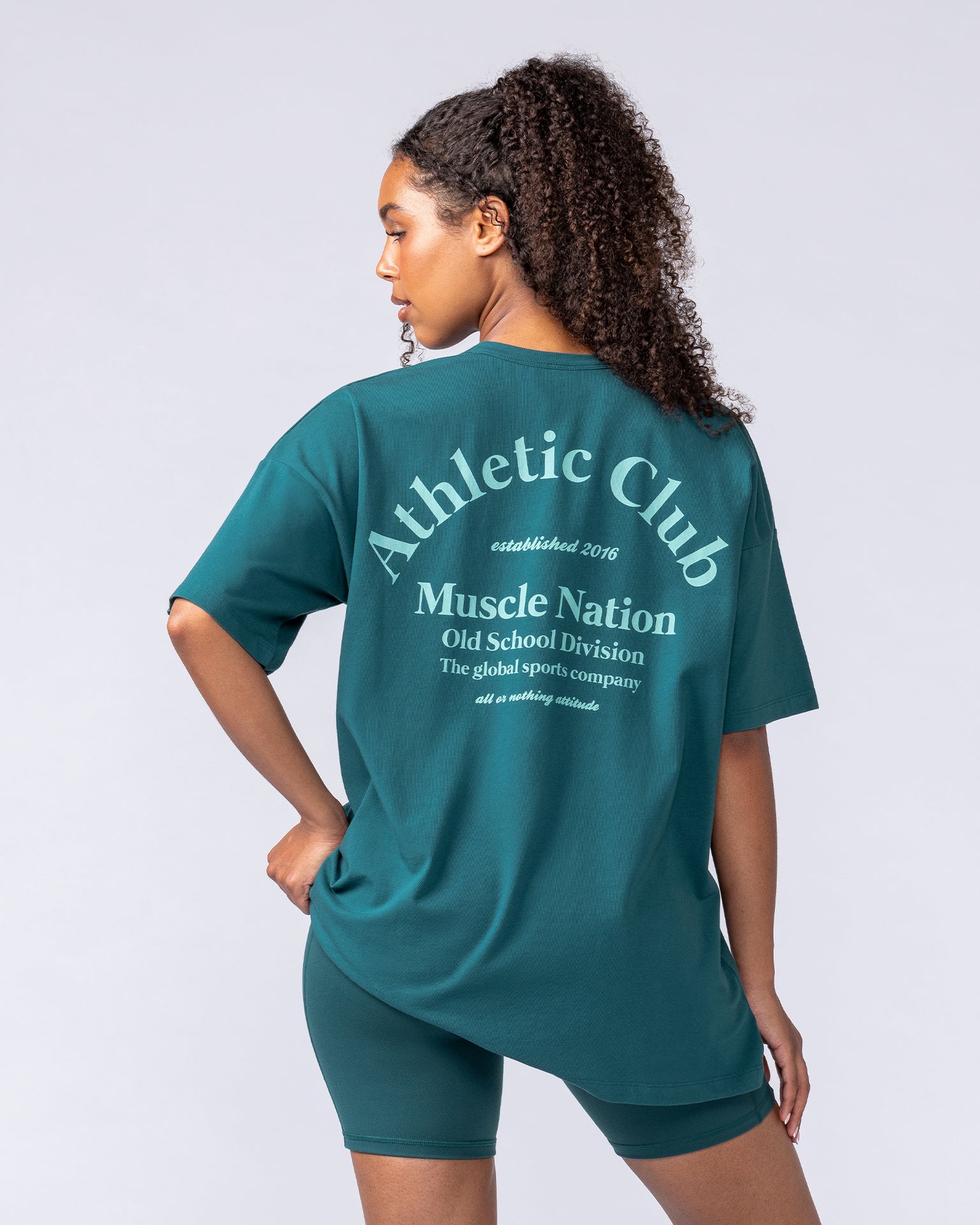 Sports Division Oversized Tee - Hunter Green