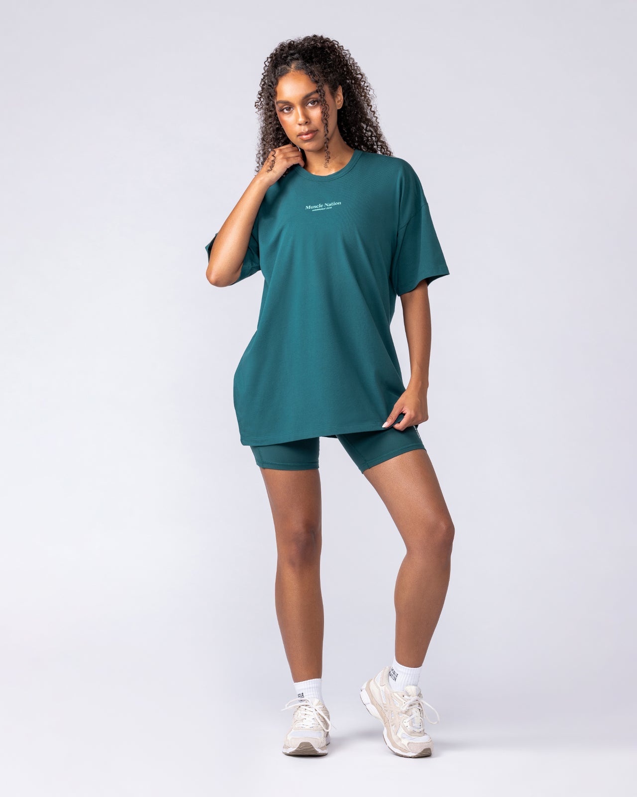 Sports Division Oversized Tee - Hunter Green