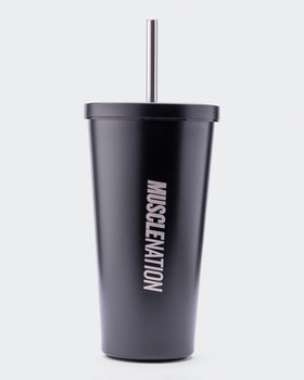 Stainless Steel Cup Black - Muscle Nation shaker bottle