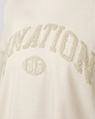 Stats Oversized Long Sleeve Tee - Stone-Long Sleeve T-Shirts-XXS-022537STONE-XXS-MNAPPRL42113-2-Muscle Nation