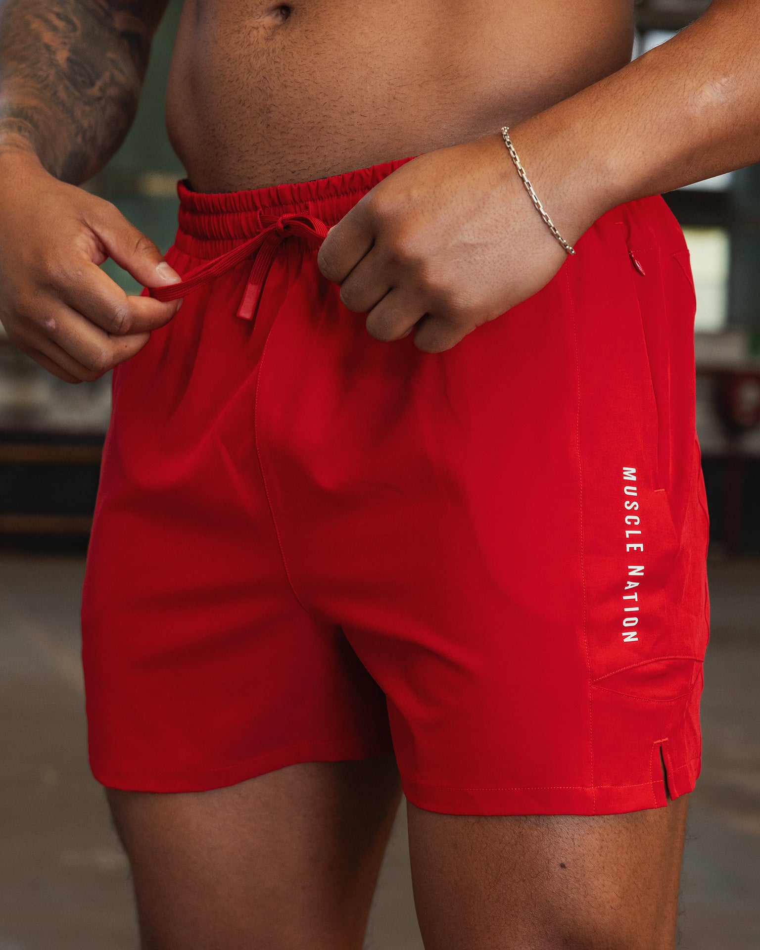 Streamline Training 3" Shorts - Urban Red-Shorts-S-082529URBRD-S-MNAPPRL43371-1-Muscle Nation