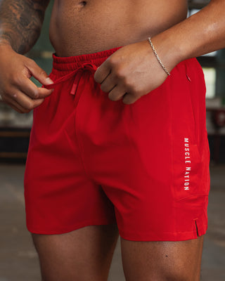 Streamline Training 3" Shorts - Urban Red-Shorts-S-082529URBRD-S-MNAPPRL43371-1-Muscle Nation