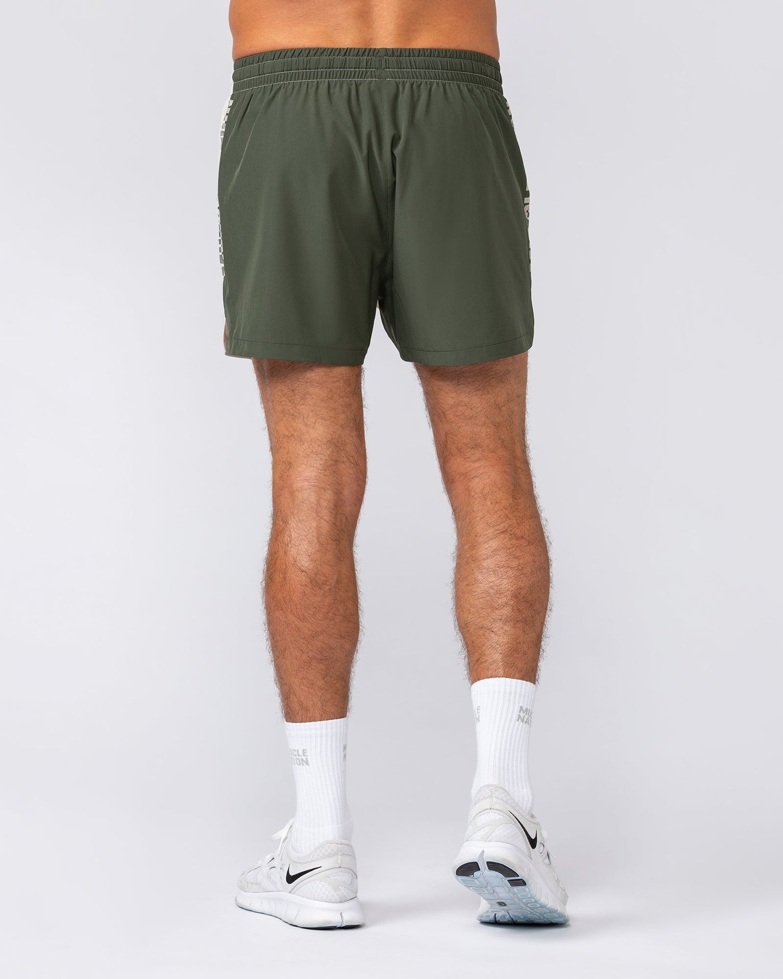 Stride 3.5" Shorts - Cream / Dark Khaki-Shorts-S-042515CRMDKH-S-MNAPPRL41929-4-Muscle Nation