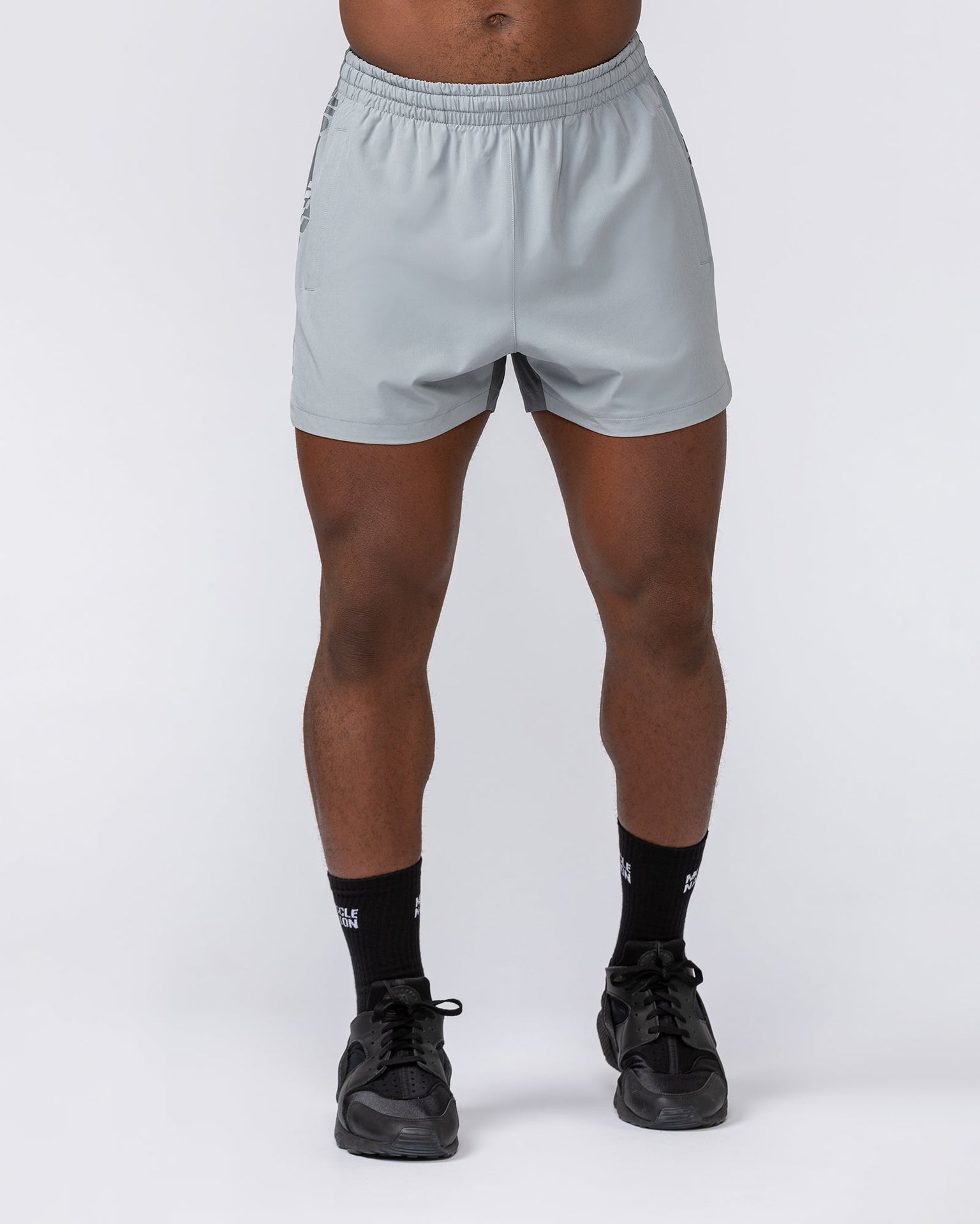 Stride 3.5" Shorts - Jet Grey / Tornado-Shorts-S-042515JGRYTNDO-S-MNAPPRL41922-2-Muscle Nation