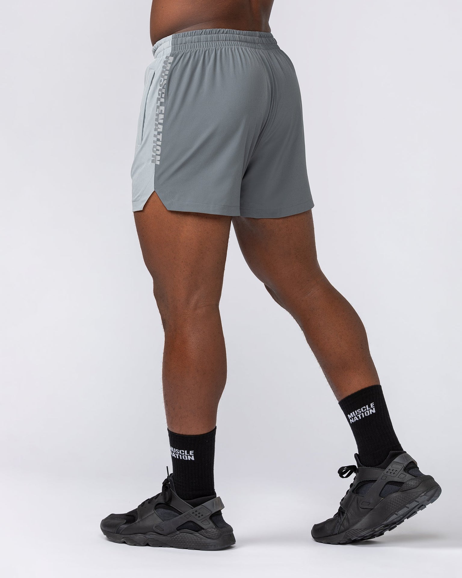 Stride 3.5" Shorts - Jet Grey / Tornado-Shorts-S-042515JGRYTNDO-S-MNAPPRL41922-4-Muscle Nation