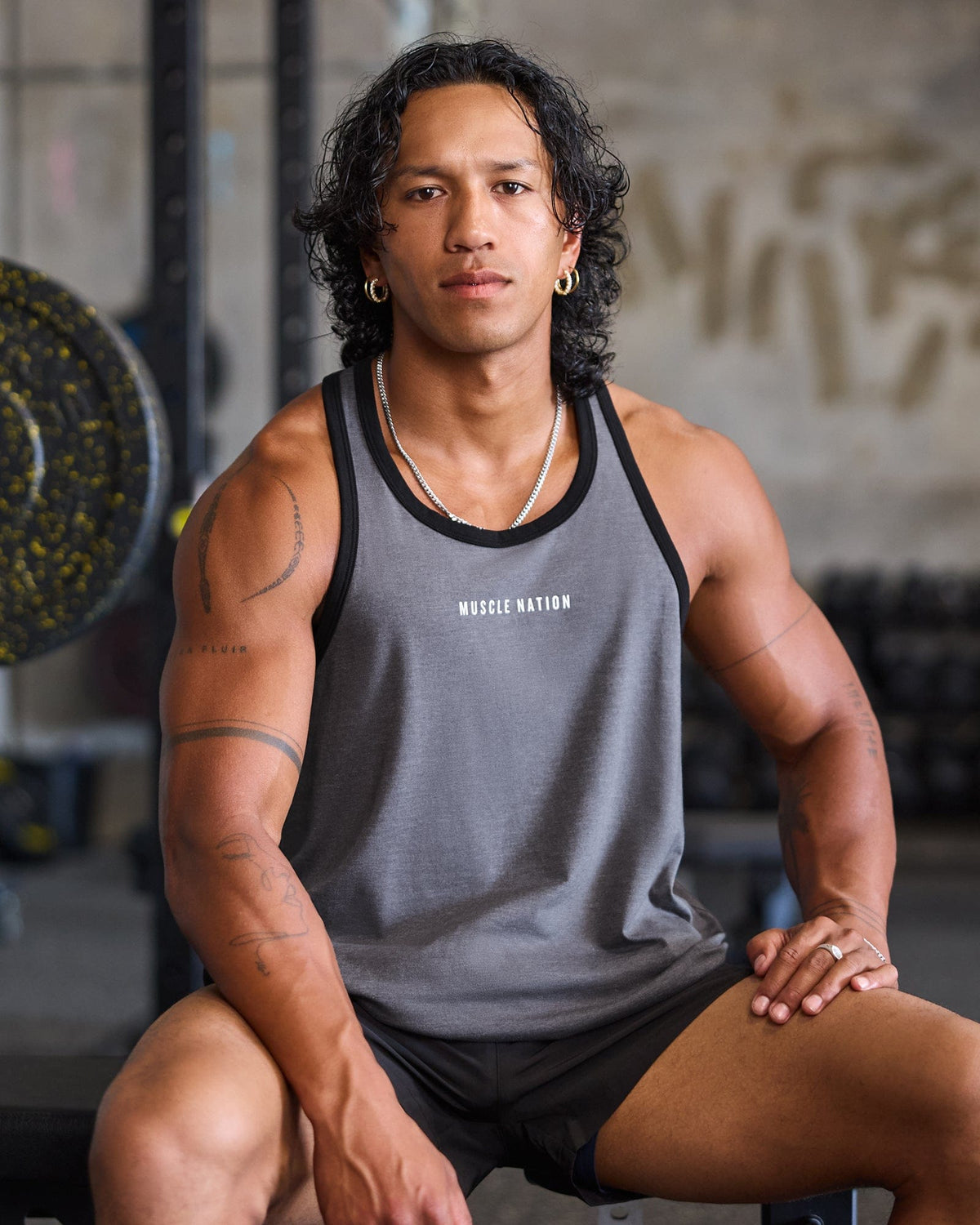 Striker Y Back Singlet Mid Marl