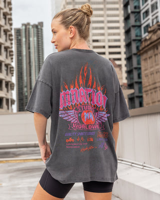 Surge Oversized Vintage Tee - Washed Black-T-Shirts-XXS-032627WSHBLK-XXS-MNAPPRL49314-1-Muscle Nation