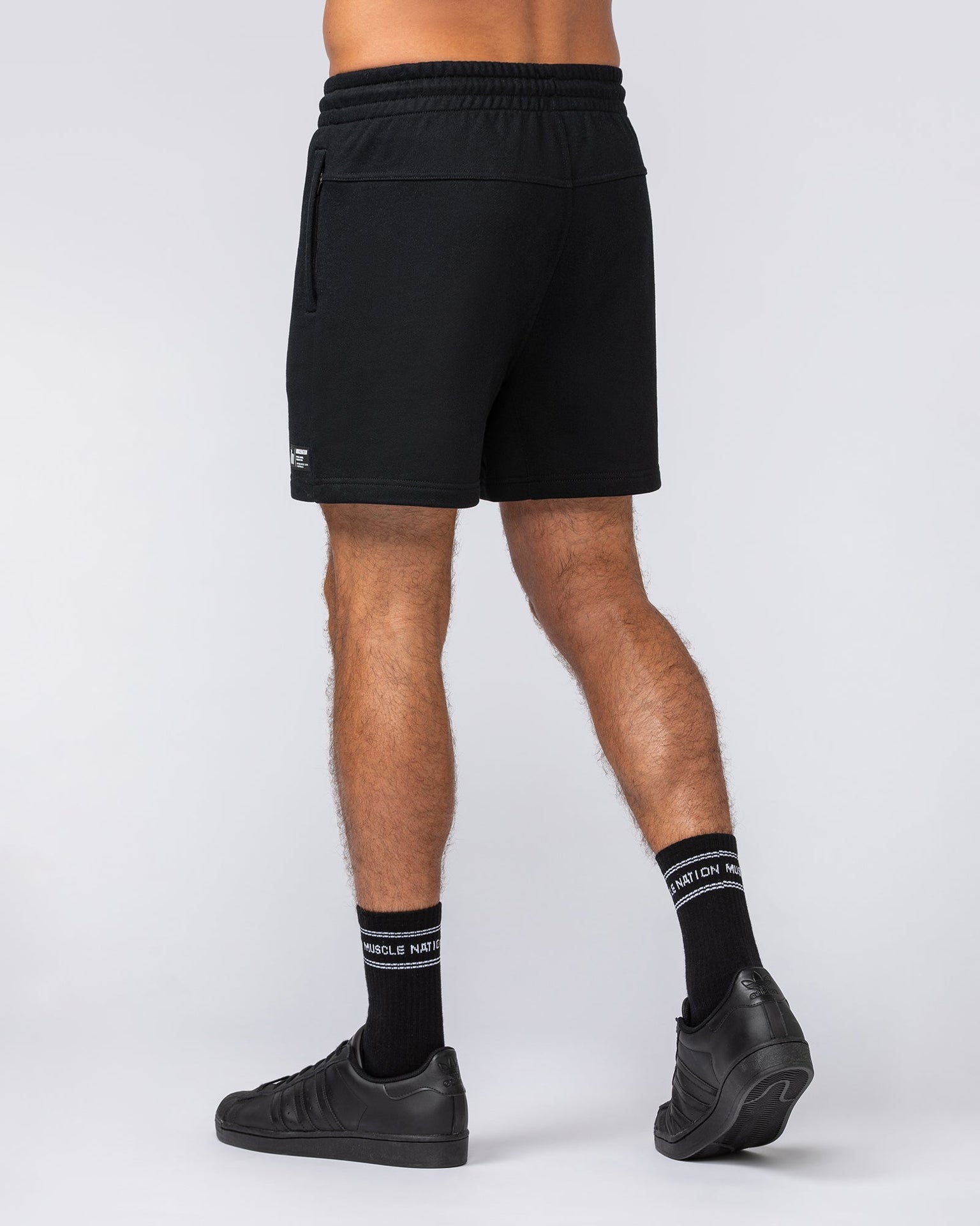 Sweat 5" Shorts - Black-Shorts-S-032444BLK-S-MNAPPRL30634-4-Muscle Nation