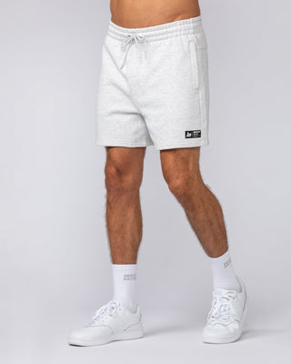 Sweat 5" Shorts - Snow Grey Marl-Shorts-S-042507SNGRYMR-S-MNAPPRL41950-1-Muscle Nation