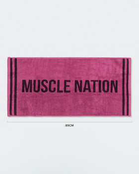 Sweat Towel - Wild Rose / Cranberry-Accessories-ACC1125194WDRSCBRY-MNAPPRL47957-1-Muscle Nation