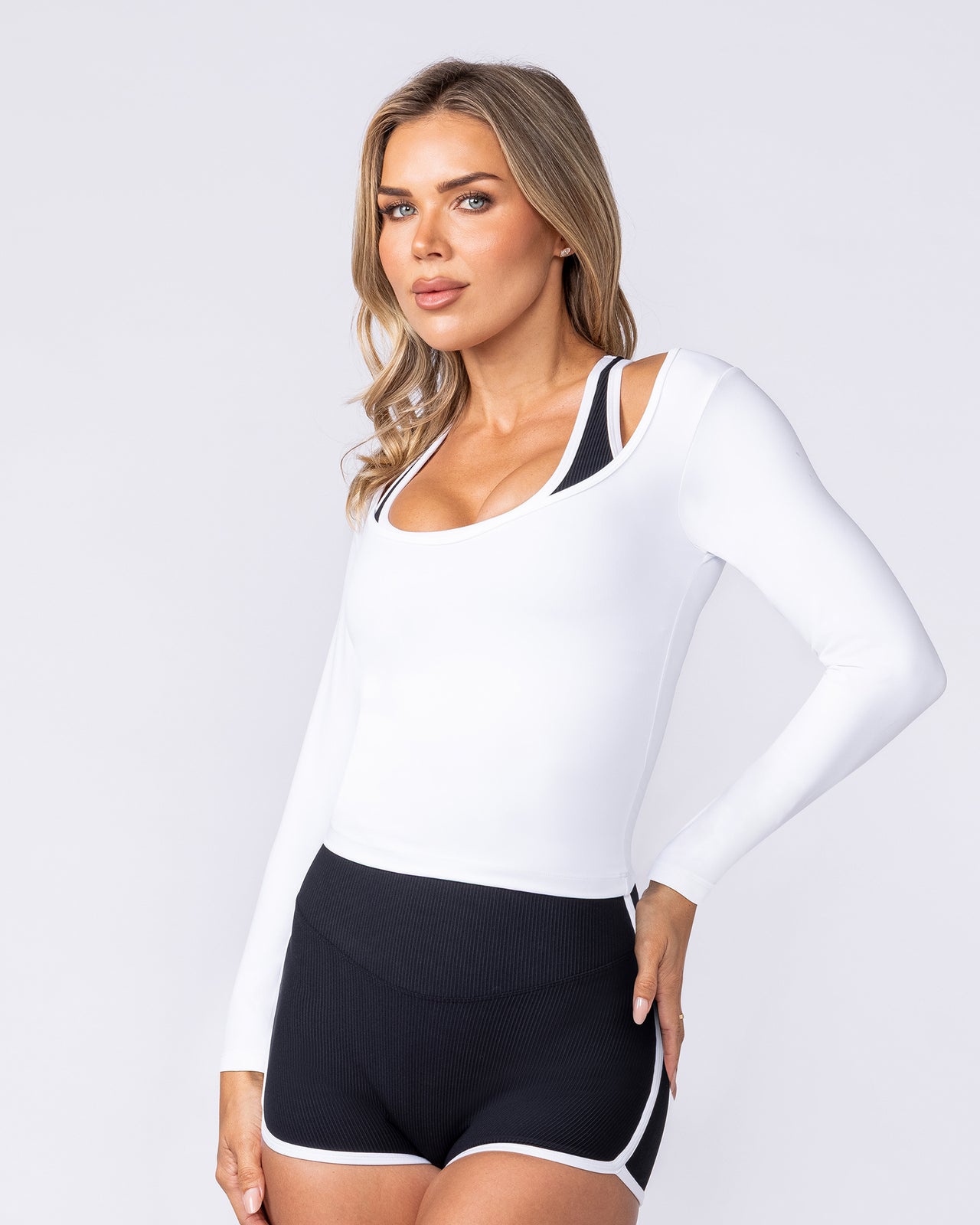 Tempo Long Sleeve Top - White