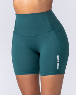 Unrivalled Everyday Pocket Bike Shorts - Hunter Green