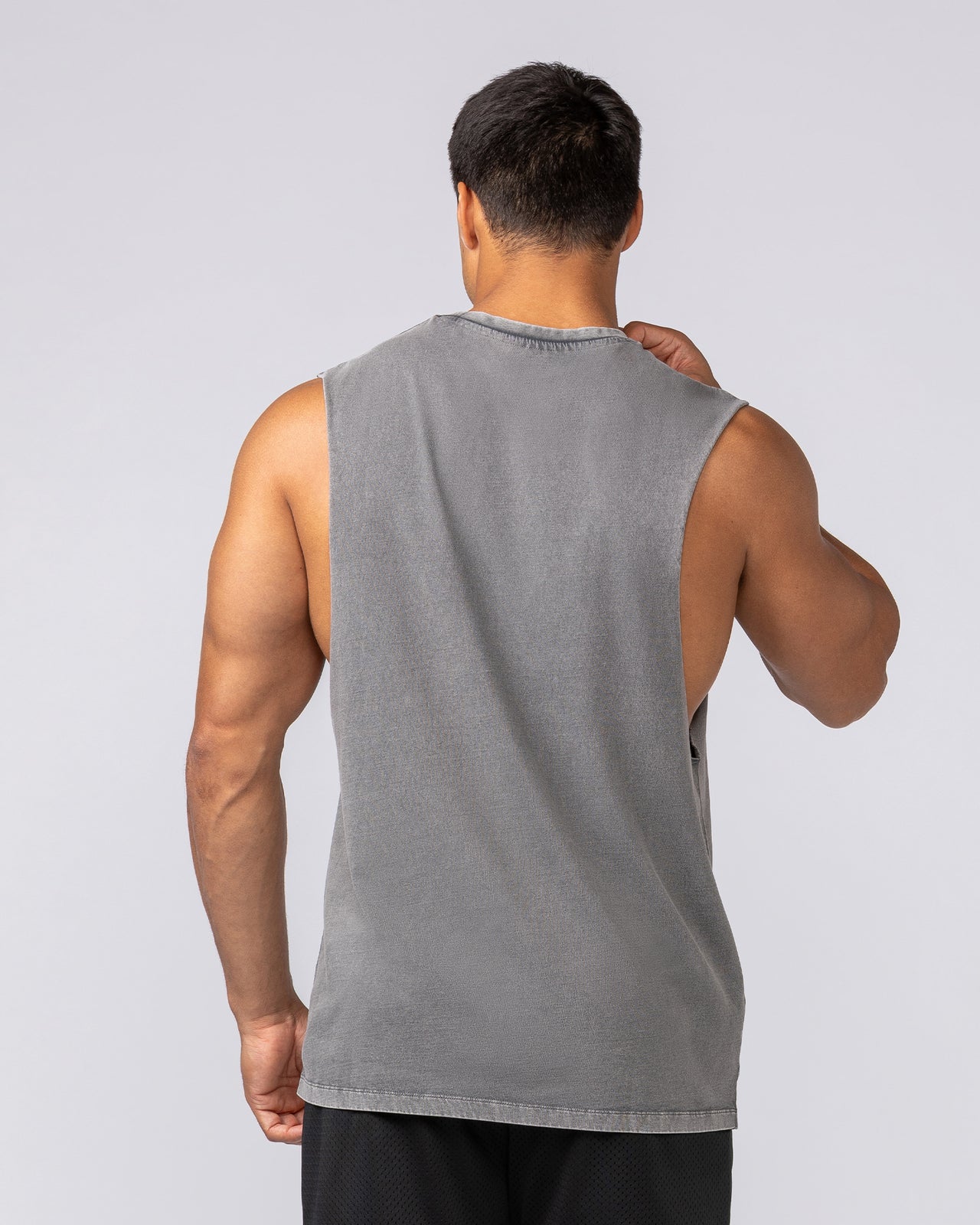 Varsity Training Drop Arm Vintage Tank Washed Tornado - Muscle Nation men's muscle tank, view 4