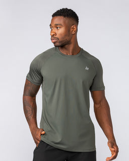 Ventilation Tee - Dark Khaki-T-Shirts-S-1124127DKHAKI-S-MNAPPRL35087-1-Muscle Nation
